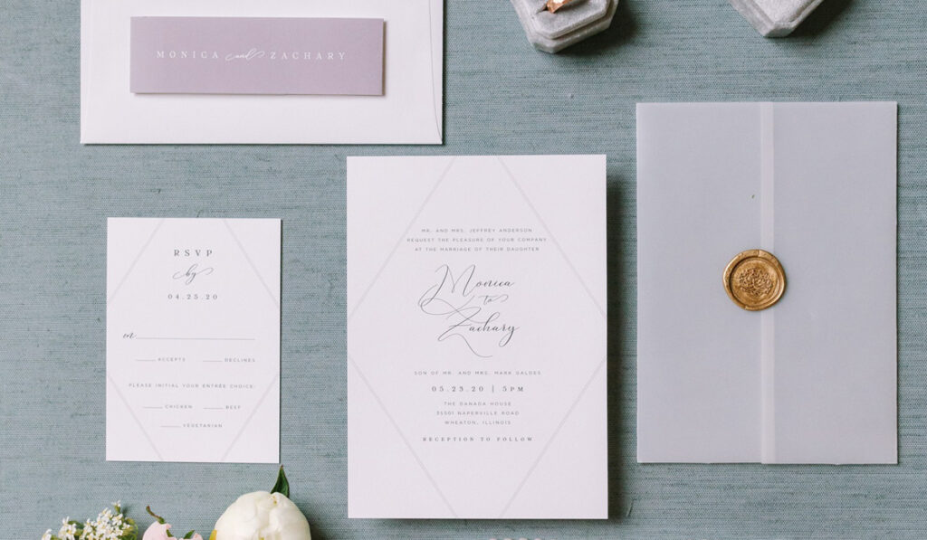 Prepare a wedding guest list with personalized invitations.