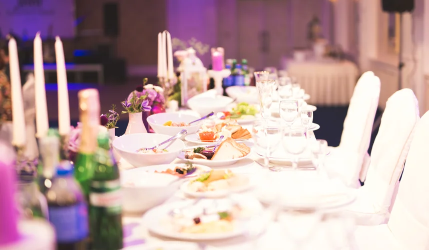 Event management transforms restaurants into stunning venues for wedding ceremonies.