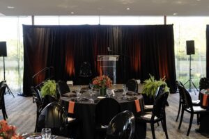 Corporate gala stage designed by an event planner Chicago companies rely on for elevated events.