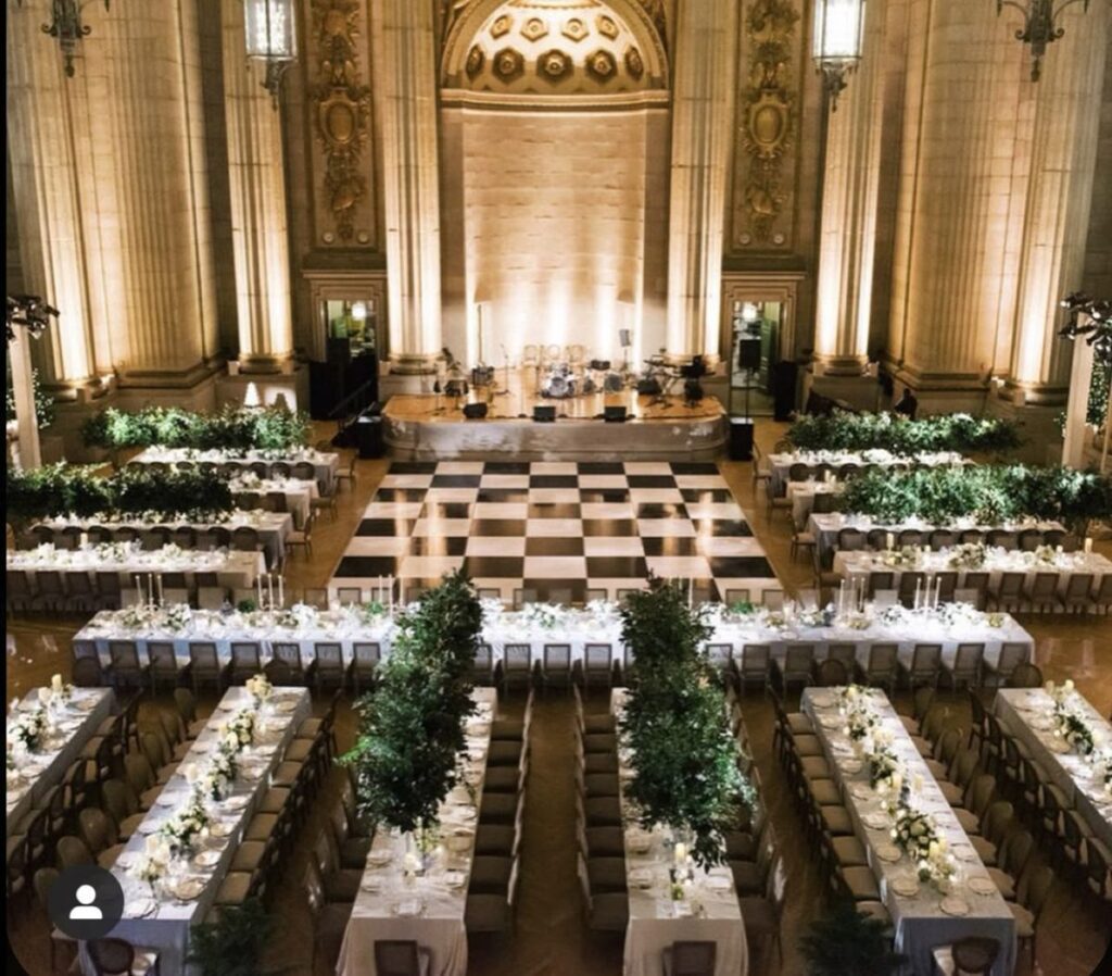 wedding table layout - long tables