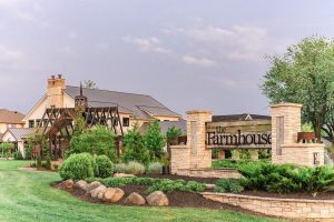 Outside landscaping at The Farmhouse in Plainfield