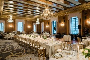 wedding setup at the Intercontinental Chicago Hotel